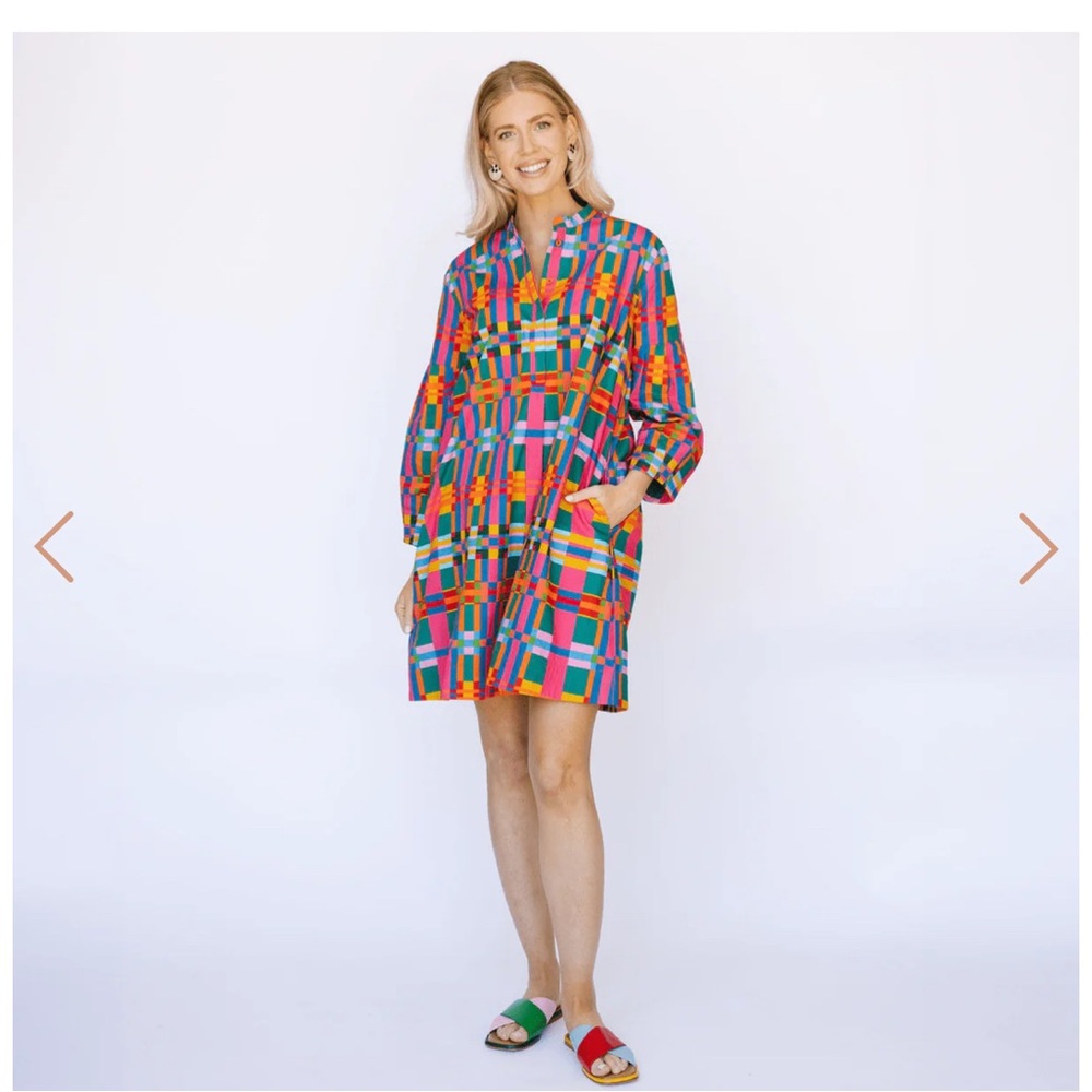 Colorful Geometric Print Dress